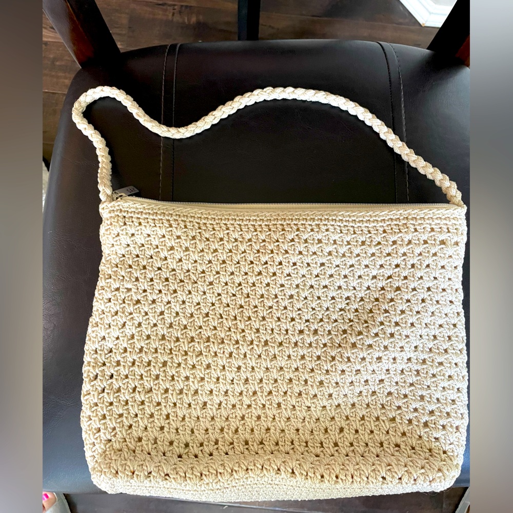 The sak crochet tote with braided handle